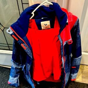 Roxy jacket with snow pants like new